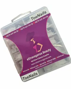 ToeNails Tips Matte Soft Gel 240pcs HALF Cover Square Acrylic Artificial False Fake Toe Nails for Salon Use
