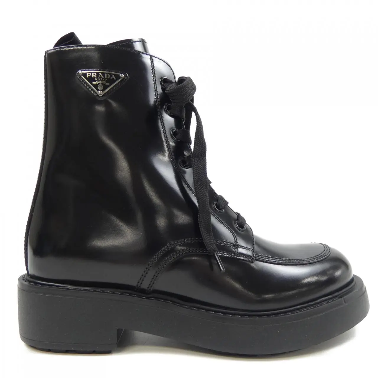 Pre-owned PRADA Others Small Leather Goods 1T647N Brushed Leather Boots