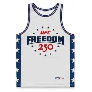 UFC Freedom 250 Commemorative Basketball Jersey - White