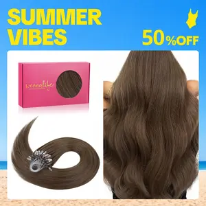 WENNALIFE Micro Link Hair Extensions Human Hair 50g 50s 14 Inch to 24 Inch Ash Blonde Highlighted Platinum Blonde Remy Micro Bead Hair Extensions Real Human Hair Micro Ring Hair Straight Microlin summer hair extensions #SummerVibes