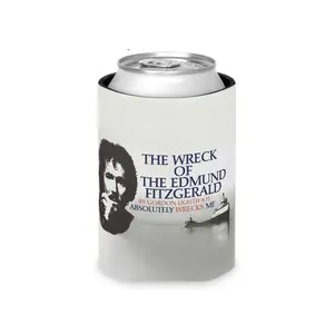 The Edmund Fitzgerald Shipwreck Glow in the Dark Men's1975 Wisconsin 50th Anniversary Can Cooler