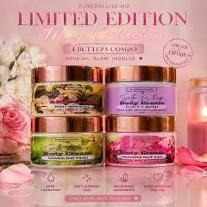 Limited Edition May Body Butter Set (4 Pack) | Whipped Shea Butter Cream for Soft Glowing Skin