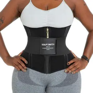 Sculpt Touch 2-in-1 Waist Trainer Double Compression 25 Steel Bones Postpartum & Workout Friendly Corset Shaper Highwaist Girdle Fit Belly Bands
