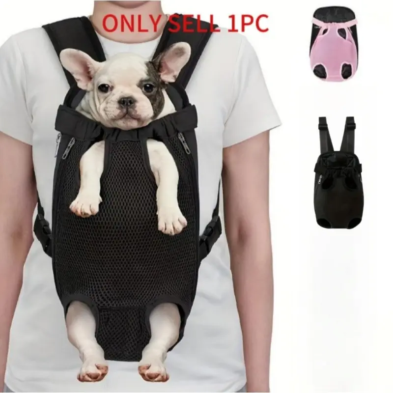 Comfortable Pet Backpack for Small Dogs and Cats, Leg-Extended Travel Bag with Front Carrier, Hands-Free Transport, Nylon Material, Animal Carrier, Puppy Carrier Purse