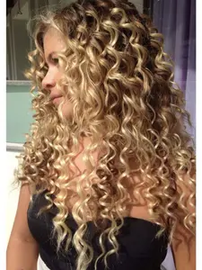 Light Blonde in Dark Roots Long Curly Wig Glueless Wig Lace Frontal Pre-plucked Hairline Heat Resistant Synthetic Wig for Women