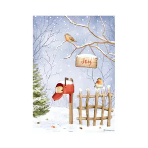 Winter Joy Birds Rice Paper Sheet Set of 6