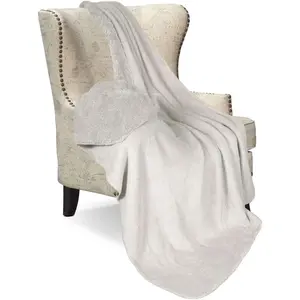 Fleece Sherpa Throw Warm Ultra Plush Soft Blanket