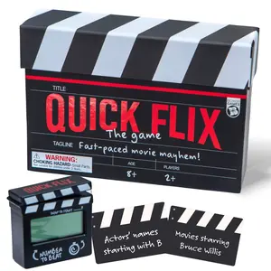 Boxer Gifts Quick Flix Movie Trivia Game - Quiz Games for Groups and Family