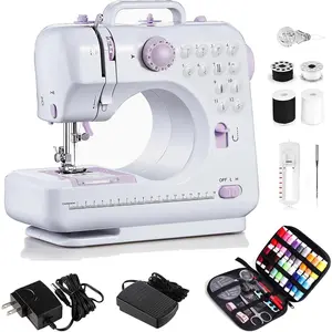Beginner-Friendly Sewing Machine,12-In Stitches, 2 Speeds, Foot Pedal, With Sewing Kit (Purple)