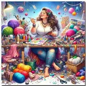 5D DIY Diamond Arts Colorful Painting Kit, 1 Set Seaside Girl Pattern Diamond Arts Colorful Painting without Frame, Handmade Art Craft for Home Decor, Handicraft