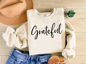 Grateful Thanksgiving Sweatshirt: Christian Turkey Day Outfit
