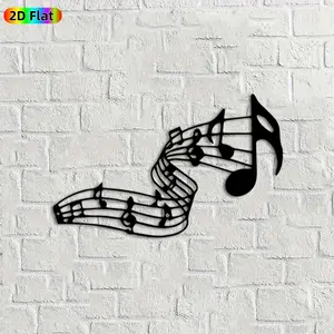 1pc Musical Notes Metal Wall Art, Dynamic Musical Notes Statue Mural, Ideal Gift for New Year, Christmas, Music Decor Enthusiasts, Weather-Resistant Metal Wall Decor Wall Sculptures,  Unique Home & Outdoor Decor