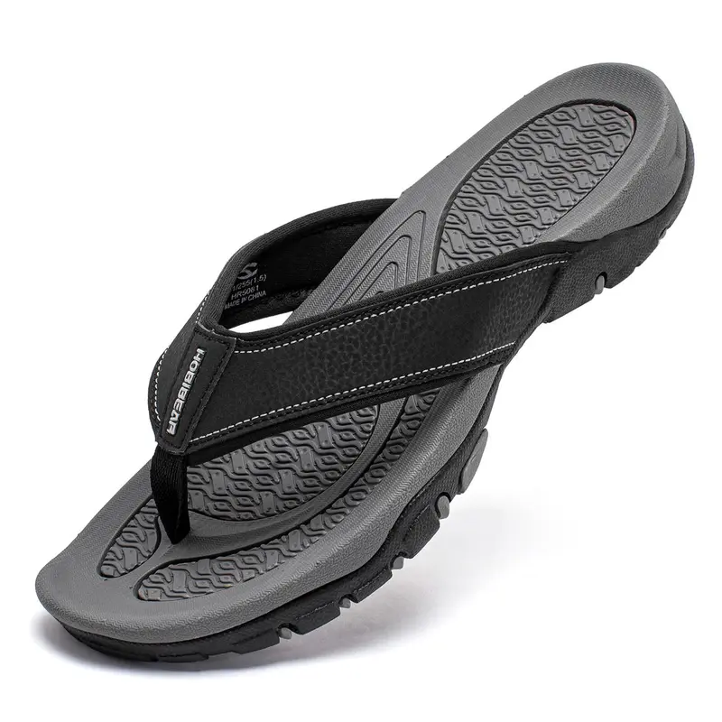 HOBIBEAR Men's sandals, slippers, new breathable men's beach shoes, summer casual open toe flip flops, Fashionable flip flops, Footwear, Footwear For Beach