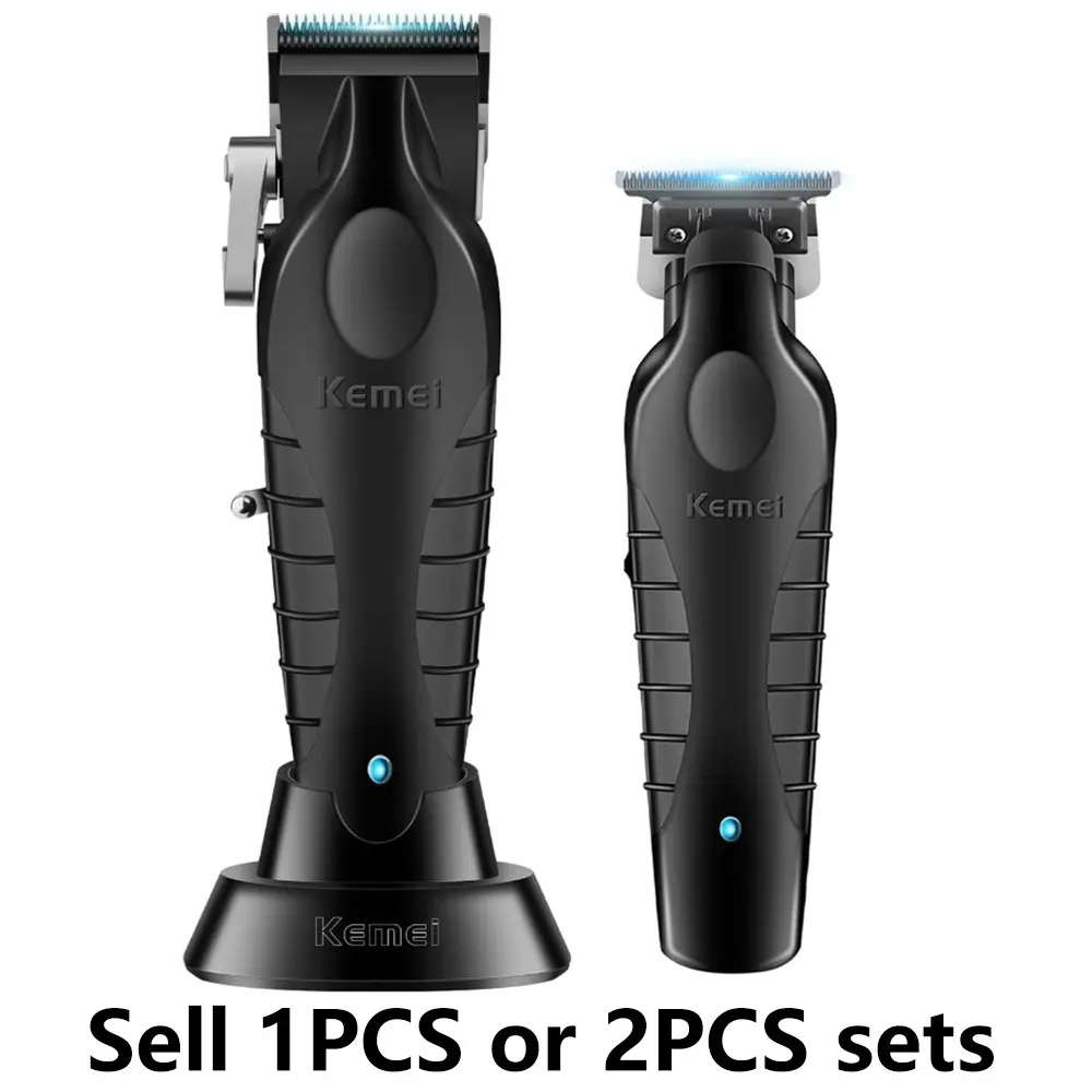 Professional Men's Electric Hair Clipper Kit Km-2296 & Km-2299, High-Quality Trimmer Set for Styling, Durable Design for Salon Use, Cordless Hair Trimmer, Cordless Barber Trimmer, Hair Cutting Kit, Cordless Clippers Set, Barber Tool, Barber Equipment