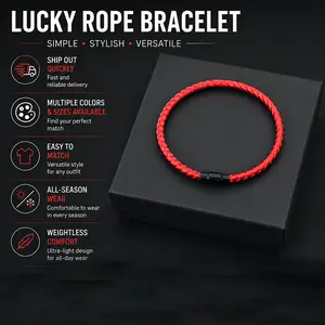 Grade A Keel Rope Bracelet Men Femme Lucky Red Thread Braclet Attract Mirco Magentic Couple Braslet Wealth Prosperity Brazalete