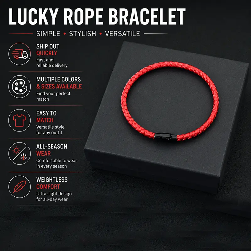 Grade A Keel Rope Bracelet Men Femme Lucky Red Thread Braclet Attract Mirco Magentic Couple Braslet Wealth Prosperity Brazalete