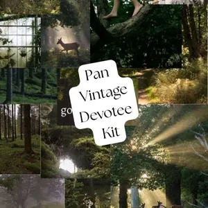 Pan Worship Vintage Bundle, Vintage Witchcraft Tools, Hellenic Witch Bundle, Pan Devotee Worship Kit, Pan Forest Witch Kit