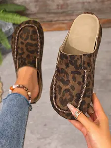 Women's Suede Mules, Vintage Casual Style, All-Season Versatile Comfort Shoes, Slip On Mules, Easy Match for Outdoors/home Wear