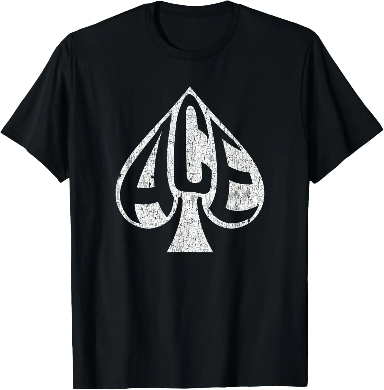 Women's Vintage Ace of Spades Graphic T-Shirt, 100% Cotton Distressed Streetwear Top for Casual Everyday Wear