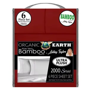 KING SIZE ORGANIC BAMBOO 6 PIECE BEDSHEET