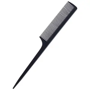 1 Piece Black Pointed-Tail Comb Professional Hair Salon Hair Clippers Comb Flat Hair Style Comb