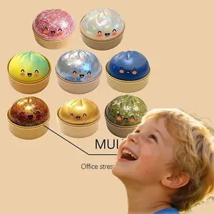 Cute Soft Steamed Bun Stress Relief Toy Pinch and Squeeze Sensory Fidget for Adults Kids Office Desk Decor Anxiety Relaxation Decompression Gift