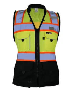 Custom Embroidered - Kishigo - Women's Premium Black Series® Heavy Duty Surveyors Vest - S5021-5022