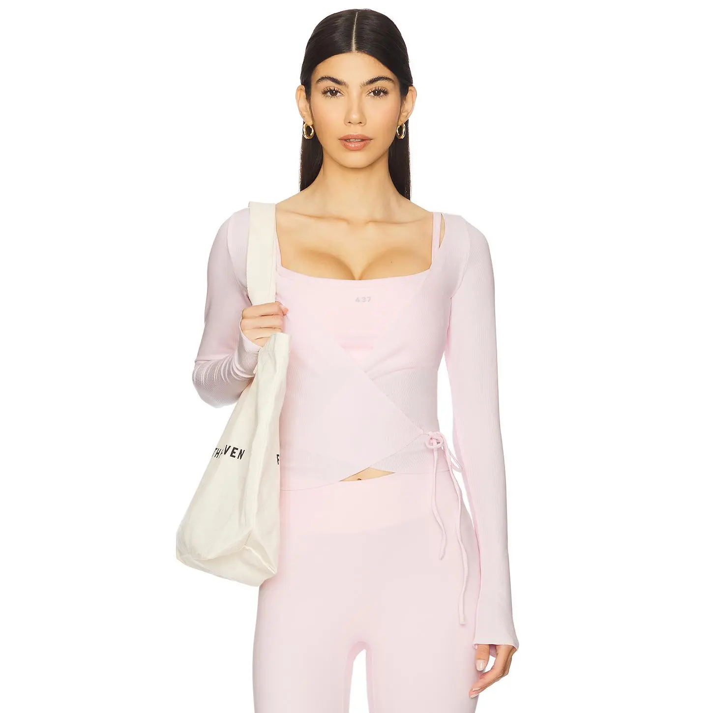 437 The Studio Wrap in Powder Pink