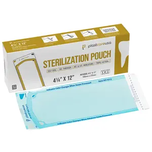 4.25" x 12" Self Sterilization Autoclave Pouches for Cleaning Tools
