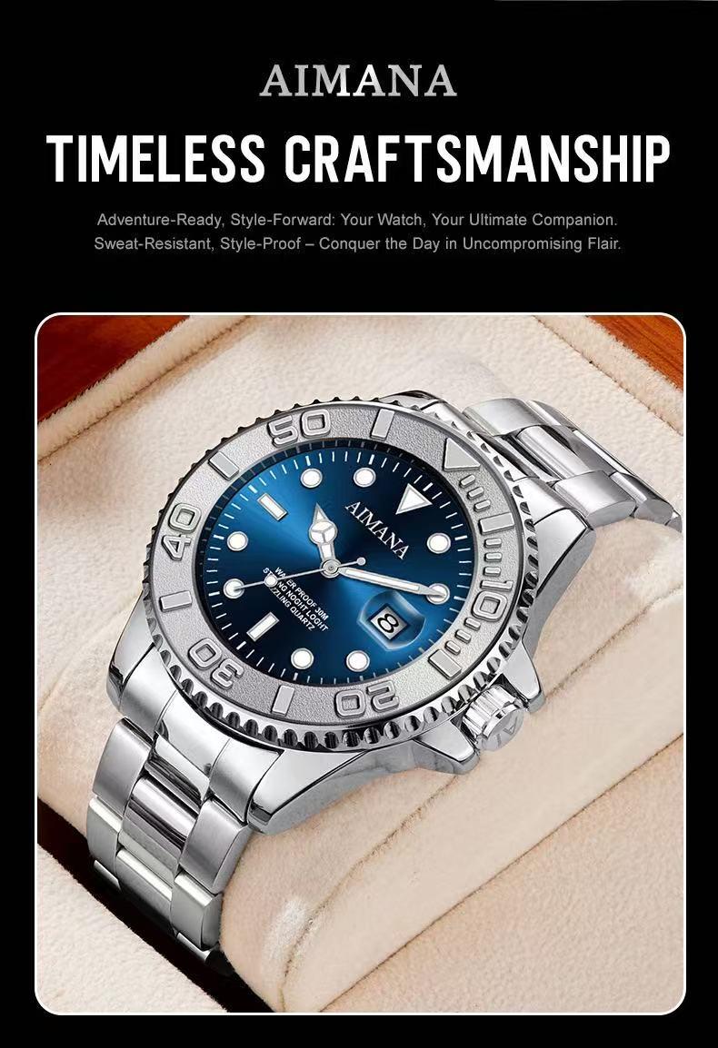 Men's business fashion quartz watch,waterproof,luminous date display,round dial,business formal watch,fashionable and versatile luxury gift watch,Perfect Gift for Birthday or Party(Randomly give away an elegant, exquisite, and stylish women's watch)