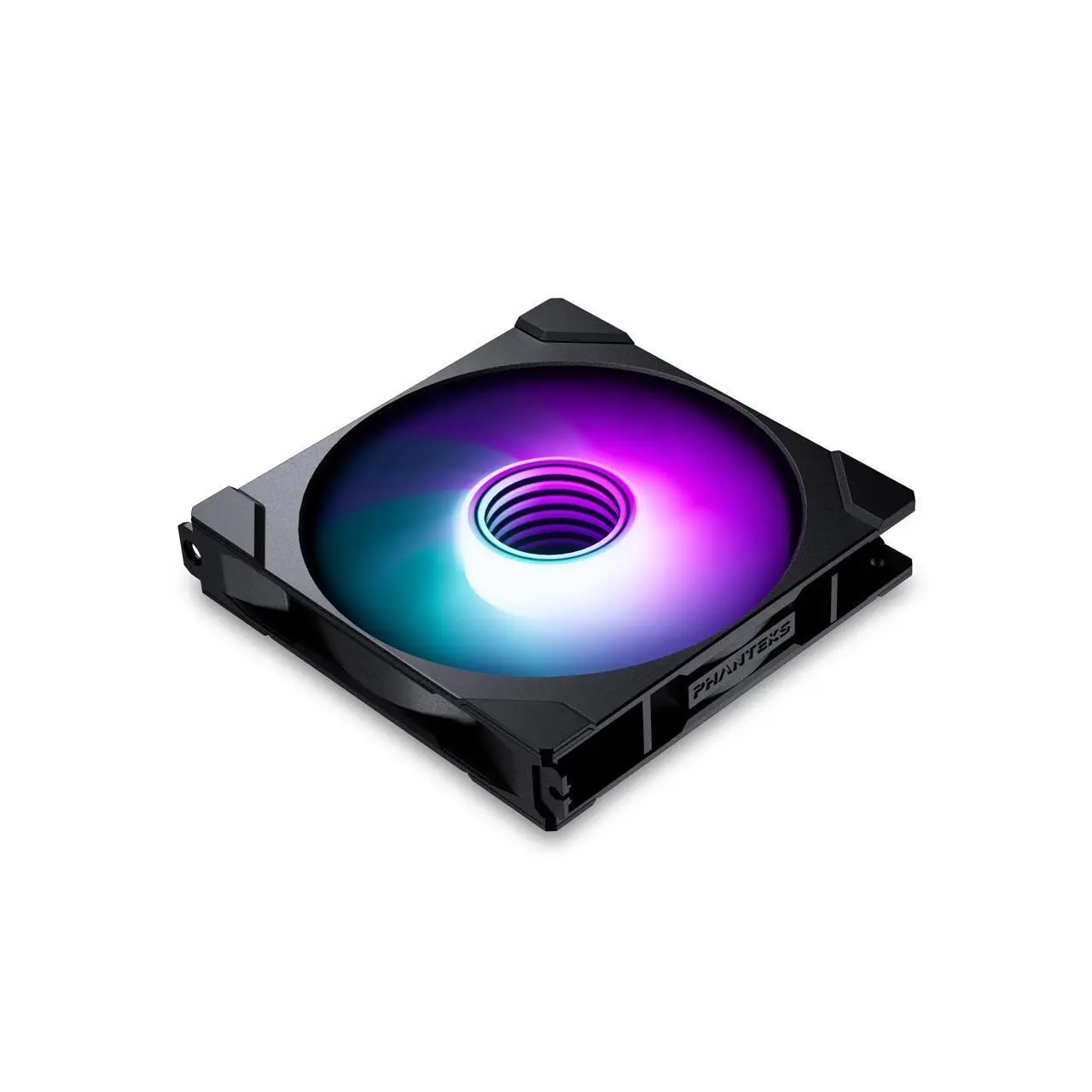 Phanteks M25-140 Gen2, 140mm ARGB High Performance Cooling Fans, Daisy-chain Unified Fan Frame, Infinity Mirror hub, single cable connection, Black
