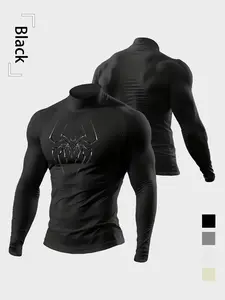 Men's Long Sleeve High Neck Thermal Pajamas, Soft Fabric, Casual Fitted Bottoms, Fall & Winter Wear, Multiple Colors Available