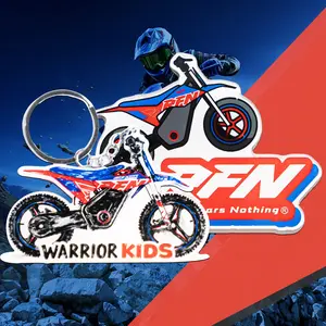 RFN Fridge Magnet and Acrylic Keychain Set for Riders and Dirt Bike Fans, Official RFN Accessories, Lightweight Gift for Keys Bags and Fridge Decoration