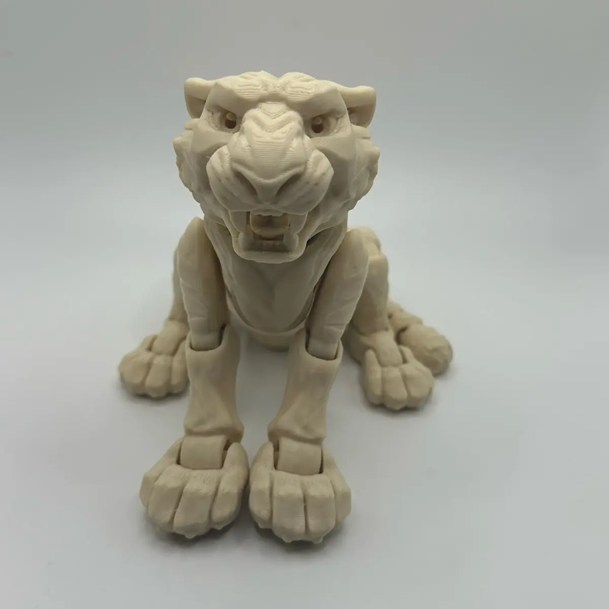 Roaring Tiger Figurine 3D Printed – Fierce Jungle King Desk or Shelf Decor