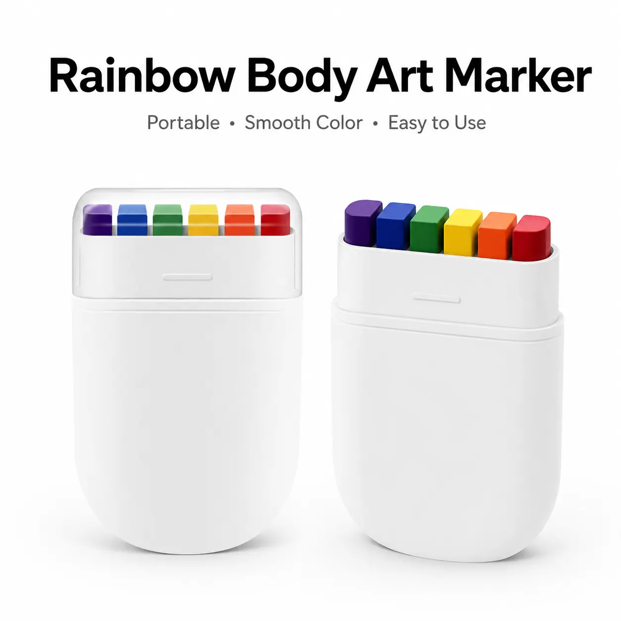 Pride Face & Body Paint Marker Set, Rainbow Lesbian Trans Flag Color Pens, Reusable Party Makeup Sticks for Pride Parade, Festival & Celebration