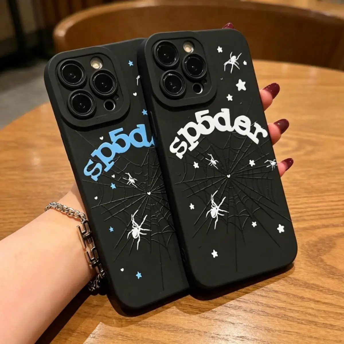 Dark Spider Web Soft TPU Full Coverage Shockproof Smartphone Case for iPhone 11 12 13 14 15 16 17Pro Max- Scratch-Resistant, Anti-Drop Handheld Cellphone Accessory, Creative Couple Match Holiday Gift