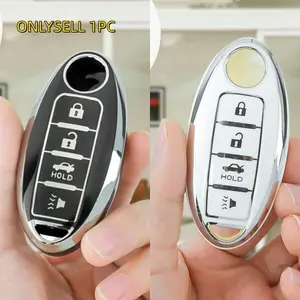 Durable Tpu Keychain Protector Case for Nissan & Infiniti Cars, Four-Button Car Keys Protection, Stylish Design for Daily Use, Key Fob Protector