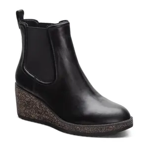 Aetrex Dawn Wedge Boot - Black | Women's Orthotic Boots for Foot Pain Relief & All-Day Comfort