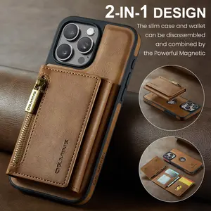 Phone Case: Crossbody Suitable for IPhone 17/16/15/14/13/12 Case Samsung 5G Case Wallet RFID Blocking with Card Holder Zipper Bills Slot, Magnetic Flip Wristlet Wallet