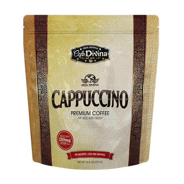 Cappuccino Premiun Coffee  Infused with Reishi 210  mg  20  Sachets per pack