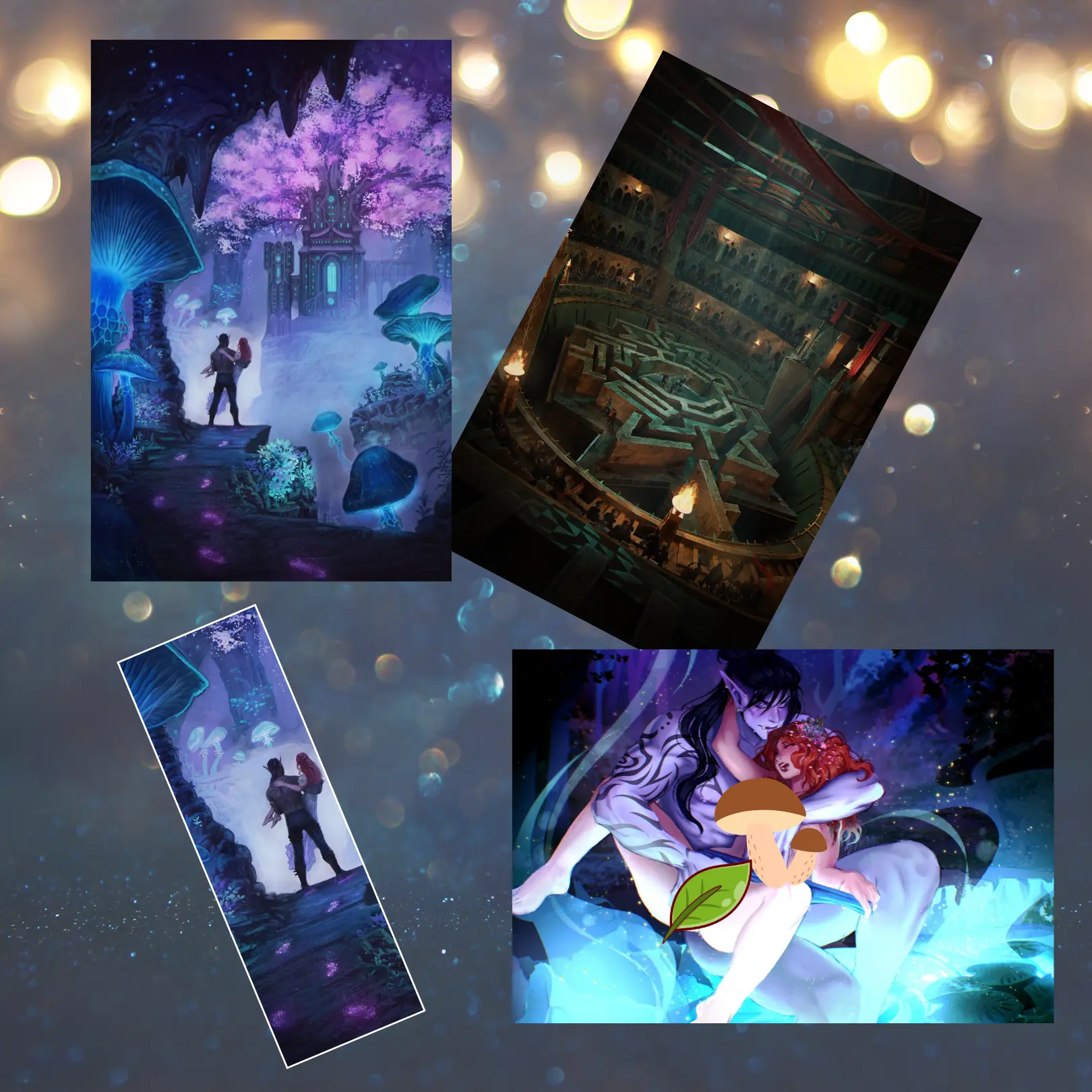 A Darkness So Sweet - Print Pack + Bookmark - Troll Monster Romance Art Prints