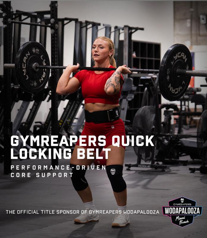 Gymreapers Quick Locking Weightlifting Belt for Bodybuilding, Powerlifting, Cross Training - 4 Inch Neoprene with Metal Buckle - Adjustable