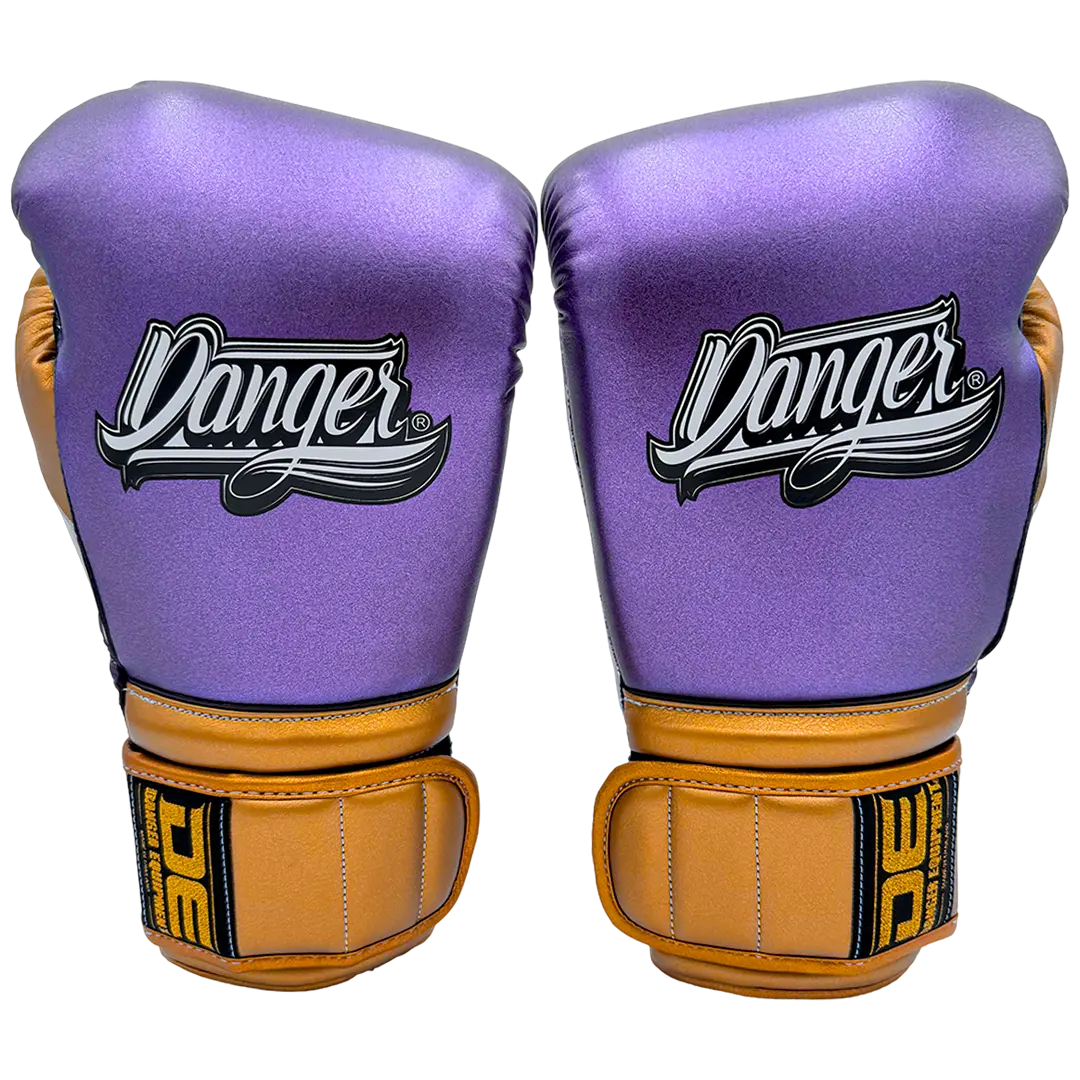 Boxing Gloves Danger Mexican Microfiber Purple Gold
