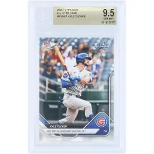 Kyle Tucker Chicago Cubs 2025 Topps Now 2025 MLB All-Star Game Selection NL #ASG-KT BGS Authenticated 9.5 Card