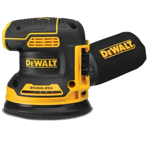 20V XR-Style Brushless Variable Speed Cordless Orbital Sander with Dust Collection – Black and Yellow Design Power Tool Home Polishing Heavy Duty