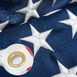 Indestructible American Flags For Outside 3x5,Made In U.S.A 3x5ft American Flag Outdoor Heavy Duty,All Weather American Flag 3x5 Outdoor, Deluxe Super Tough Series, Outdoor Embroidered American Banners Decoration Ornaments