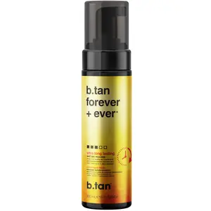 b.tan Forever & Ever | Ultra Long Lasting Self Tanner Mousse | Lasts Up to 11 Days, Fast, 1 Hr Express Sunless Tanning Foam, Dark Bronze Glow, Vegan, Body Tanner, Fake Tan, Dark Tanning Stuff, Lightweight Mousse, Better Tan