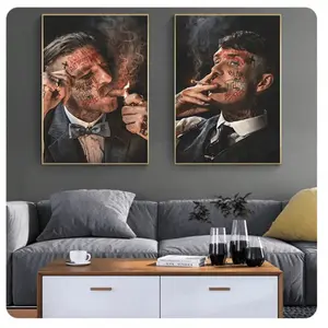Choose one of the two options Artwork Featuring  Gangster Legend Mafia Character, Ideal for Decorating Your Living Room Or Office. A Great Gift Option And Home Decoration (Unframed).