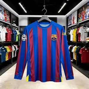 2006 Home Long Sleeve Soccer Jersey 10# Ronaldoinho Football Jersey Fans Version