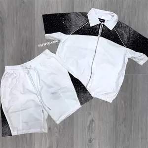 Rhinestones Windbreaker - Set - Black/white - 267T